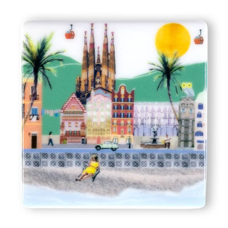 Magneet Levendig Barcelona Mini - cadeau van Kado in Huis