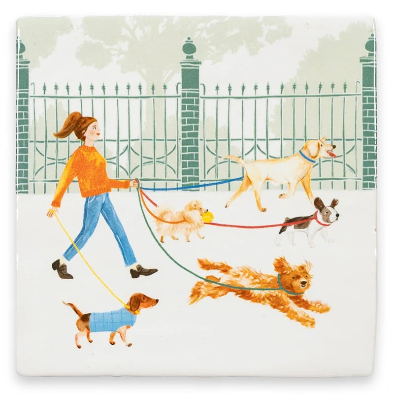 Wie heeft de hond losgelaten 10x10 cm - cadeau van Kado in Huis