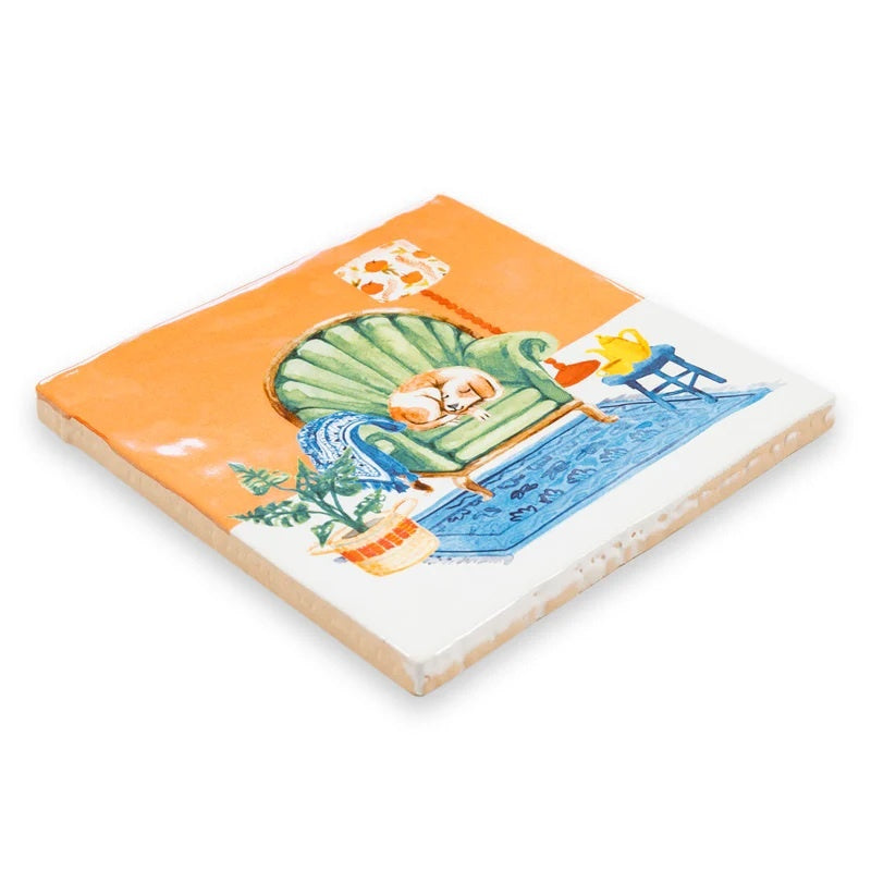 Pas op voor de hond 10x10 cm - detailfoto 4