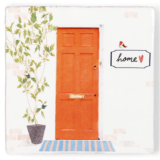 Siertegel Knock Knock Who's There small - cadeau van Kado in Huis