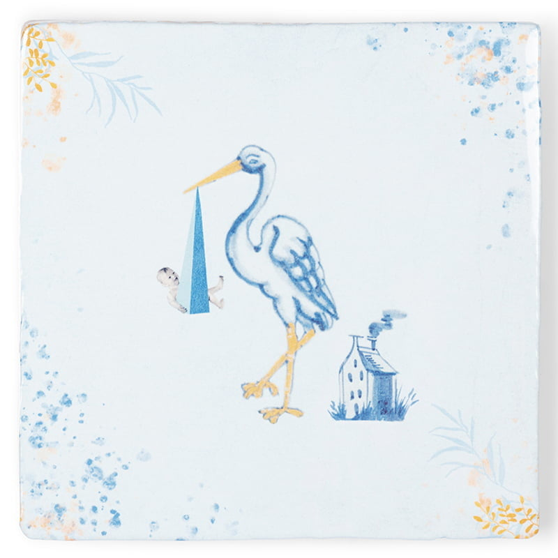 Siertegel New Boy in Town medium - cadeau van Kado in Huis