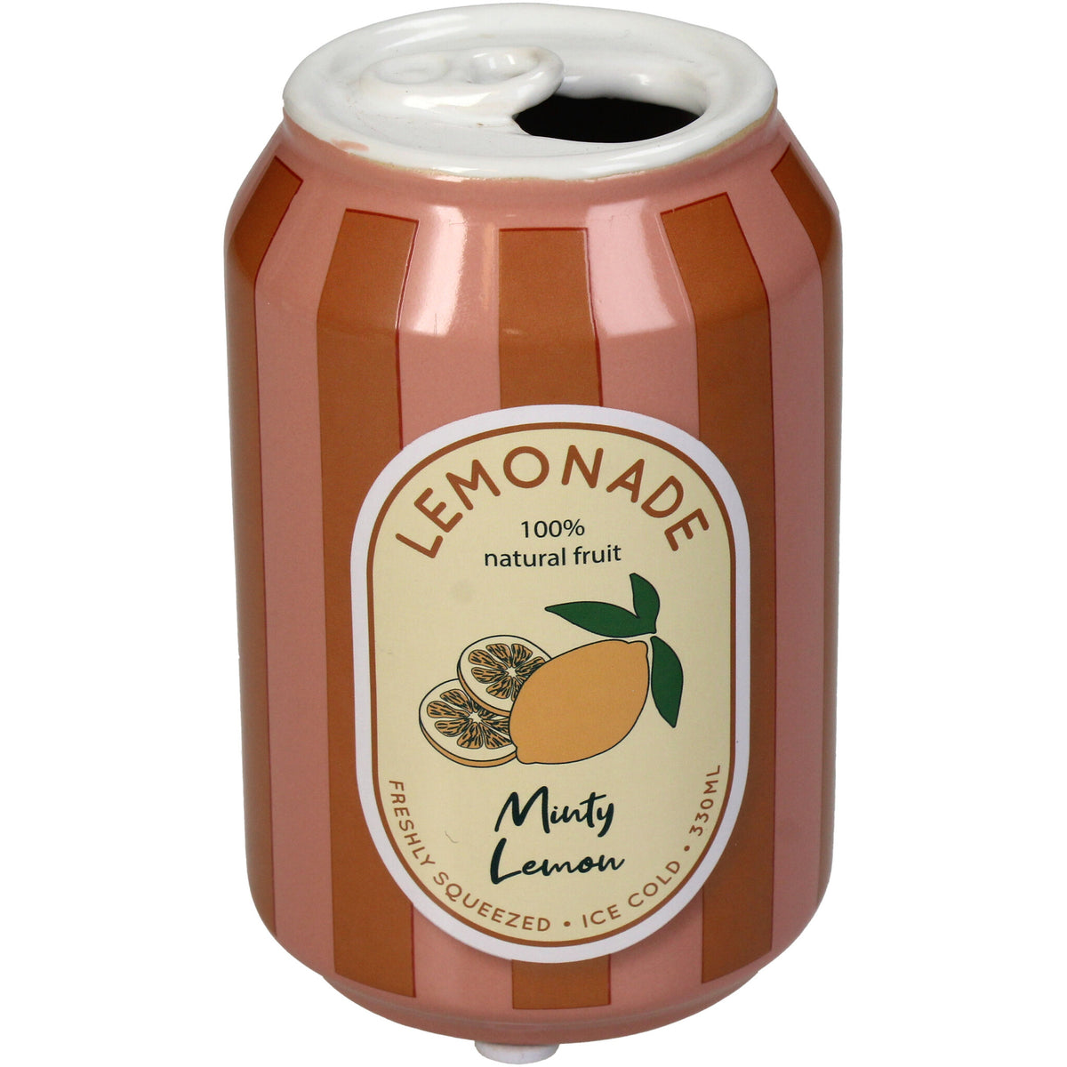 Vaasje roze oranje blikje limonade Kersten - cadeau van Kado in Huis