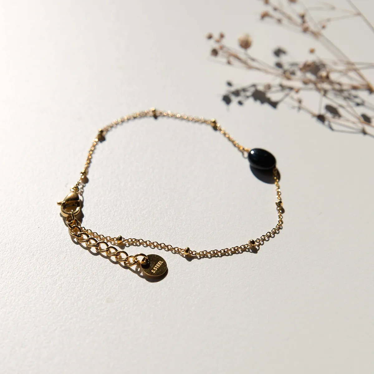 Armband tijd om te stralen Zwart - cadeau van Kado in Huis