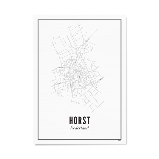 Plattegrond Horst 21 x 30 cm - cadeau van Kado in Huis