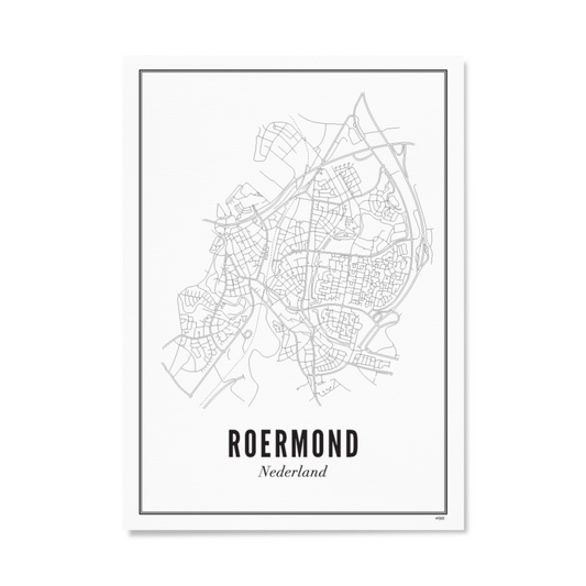 Plattegrond Roermond 21 x 30 cm - cadeau van Kado in Huis