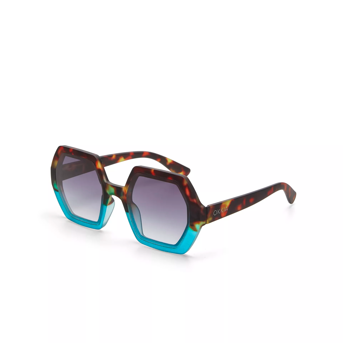 Zonnebril Hexagon Havana Blue - detailfoto 5