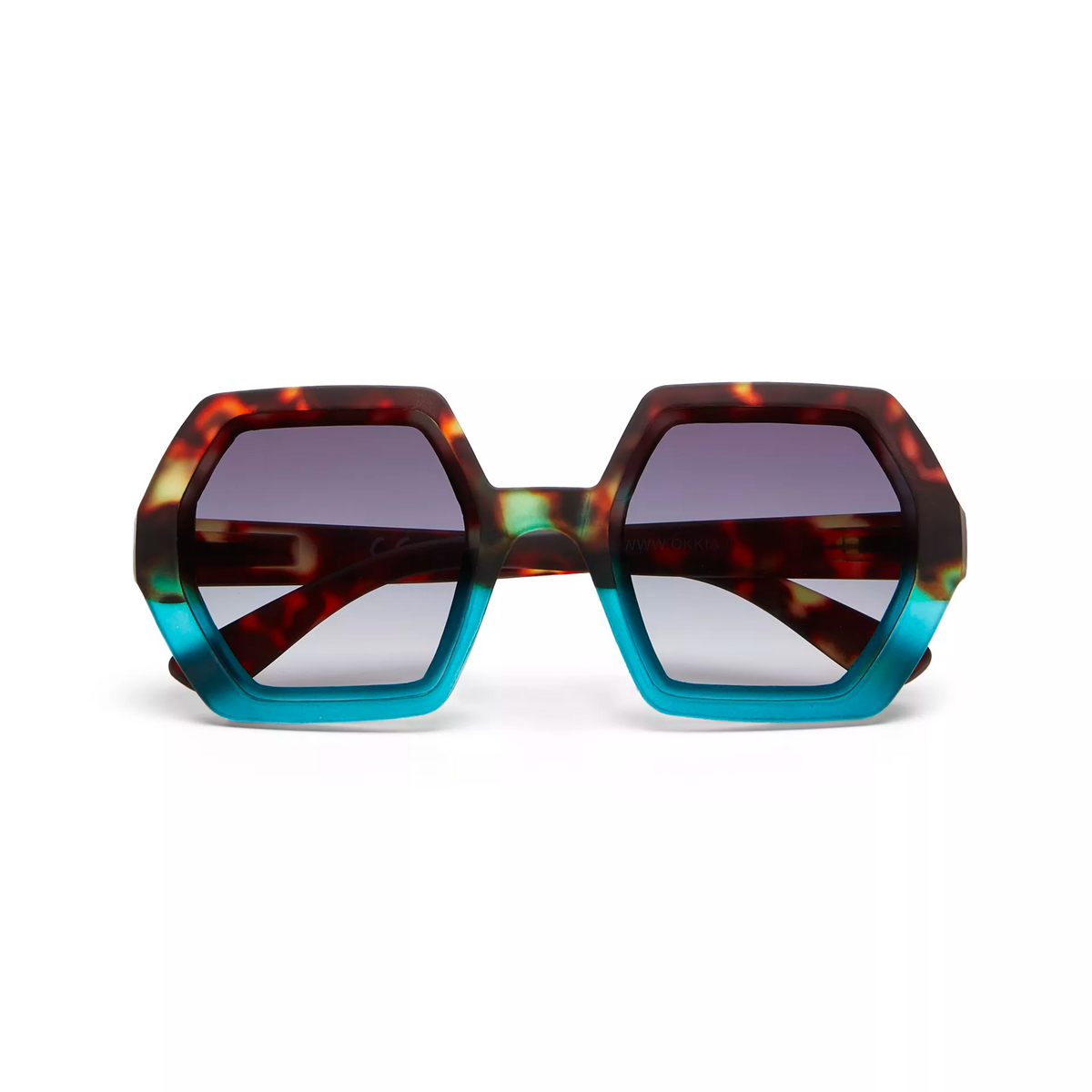 Zonnebril Hexagon Havana Blue - detailfoto 1
