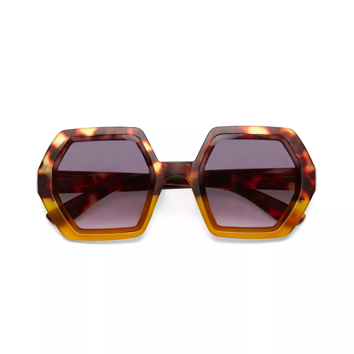 Zonnebril Hexagon Havana Yellow - cadeau van Kado in Huis
