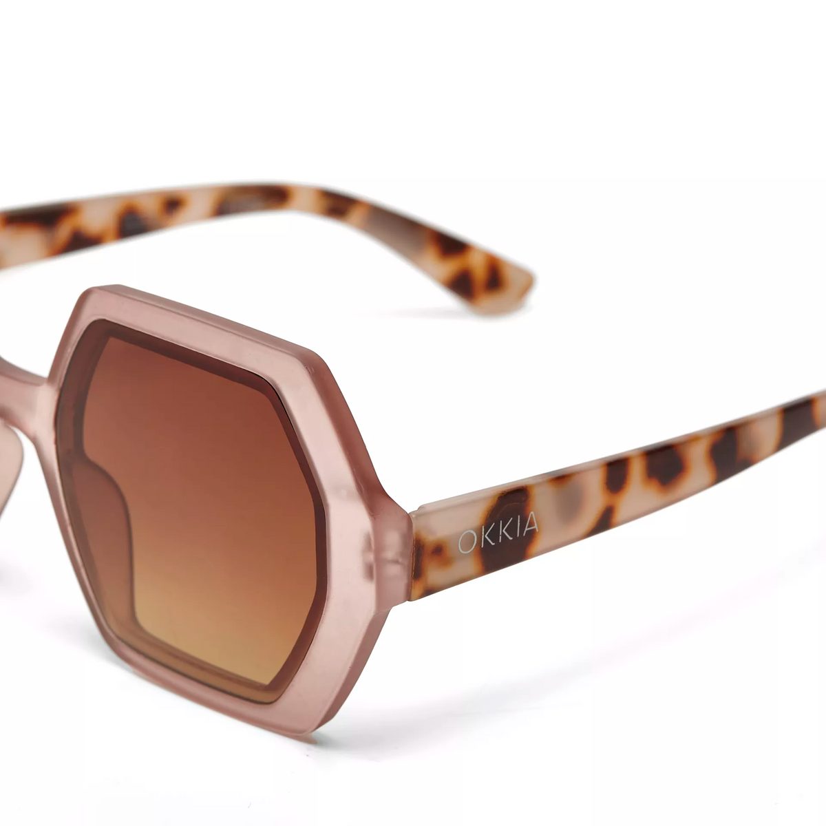 Zonnebril Hexagon Pink Havana - detailfoto 5